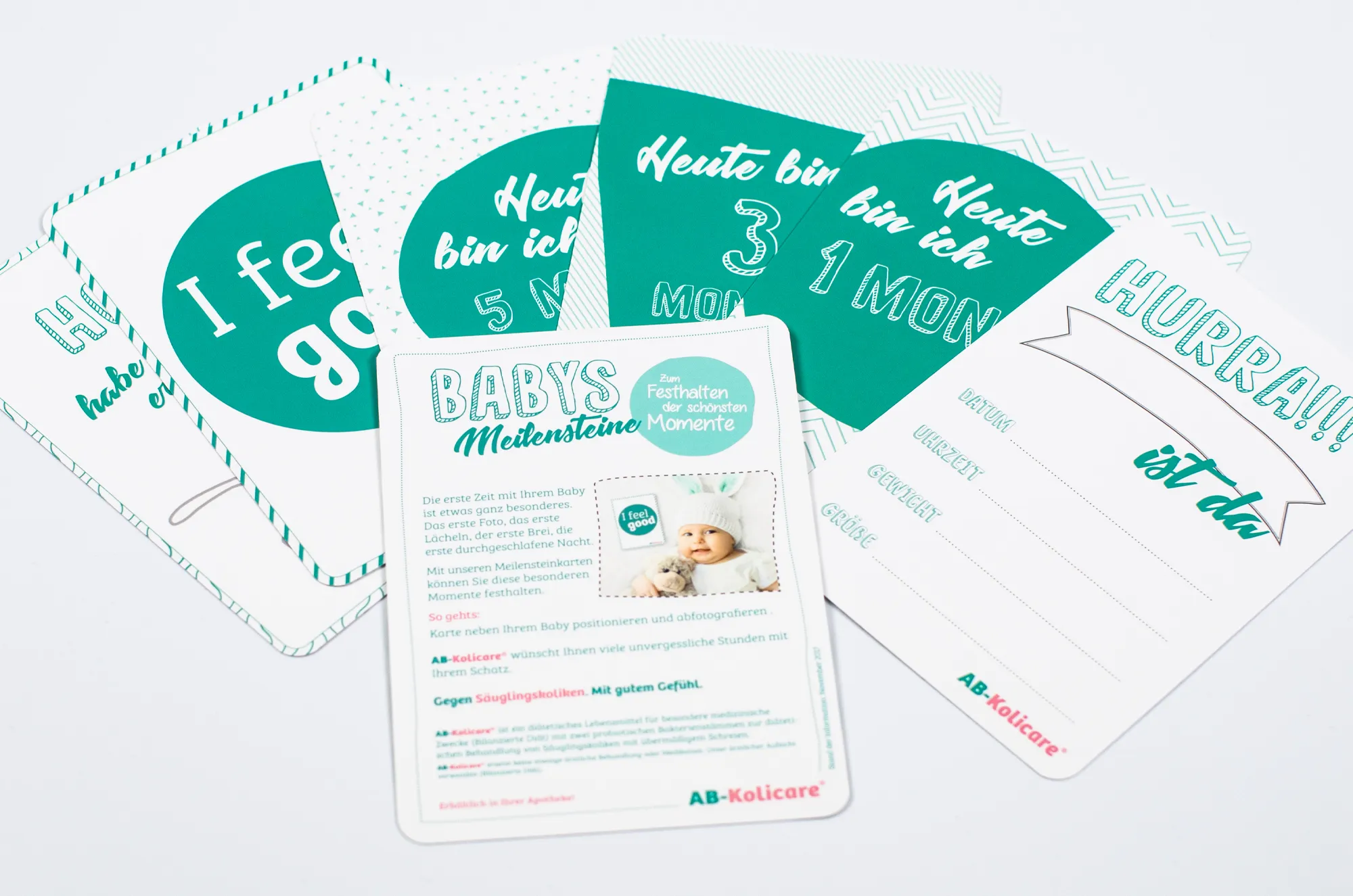Portfolio: Sanova | Kolicare Portfolio: Sanova | Kolicare Mailing Meilensteinkarten Detail