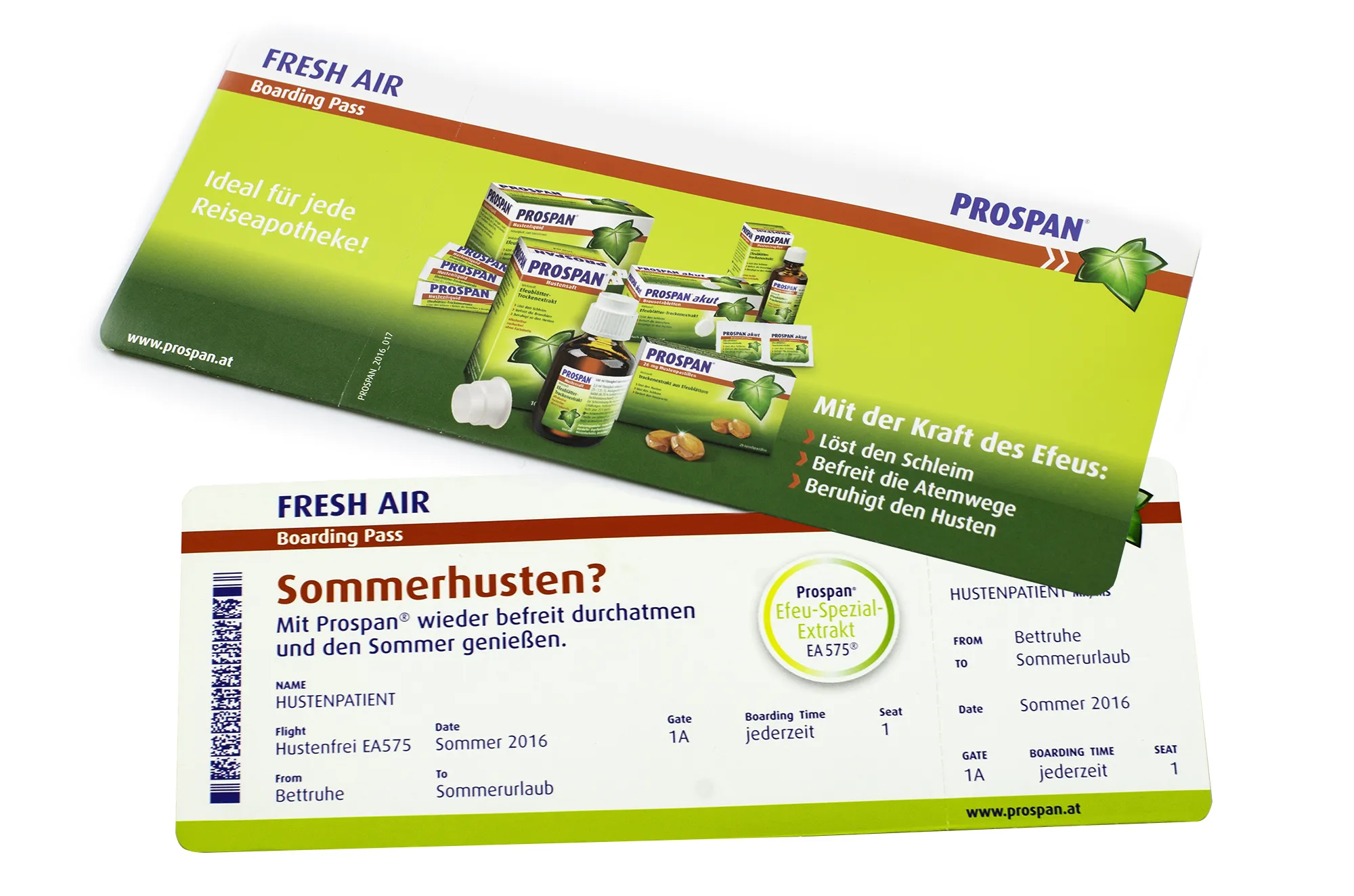 Portfolio: Sanova | Prospan Portfolio: Sanova | Prospan Direct Mailing Sommer Reiseapotheke