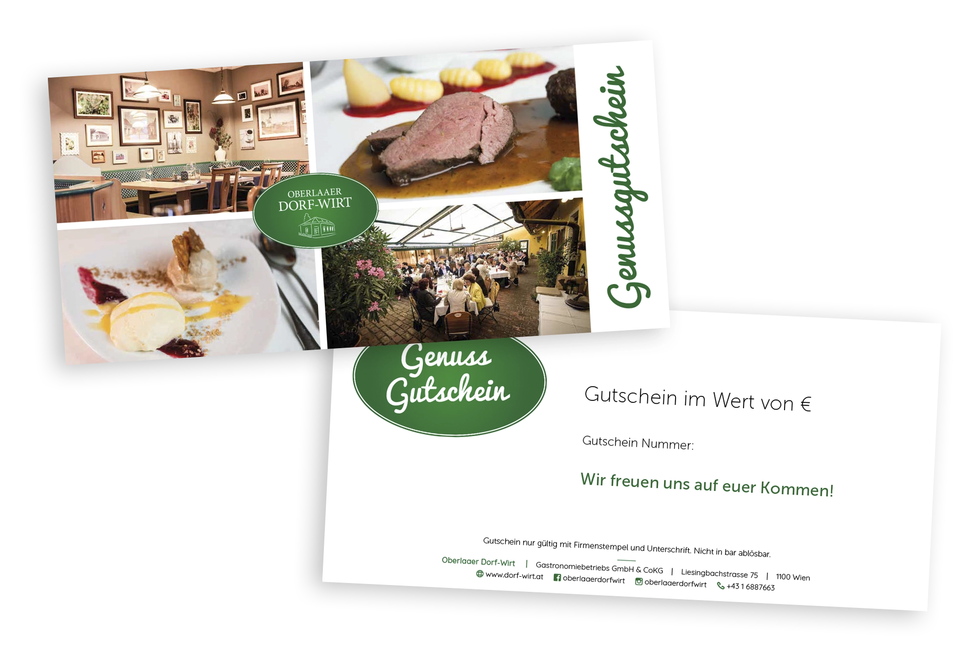 Portfolio: Oberlaaer Dorfwirt Gutschein Portfolio: Oberlaaer Dorfwirt Gutschein