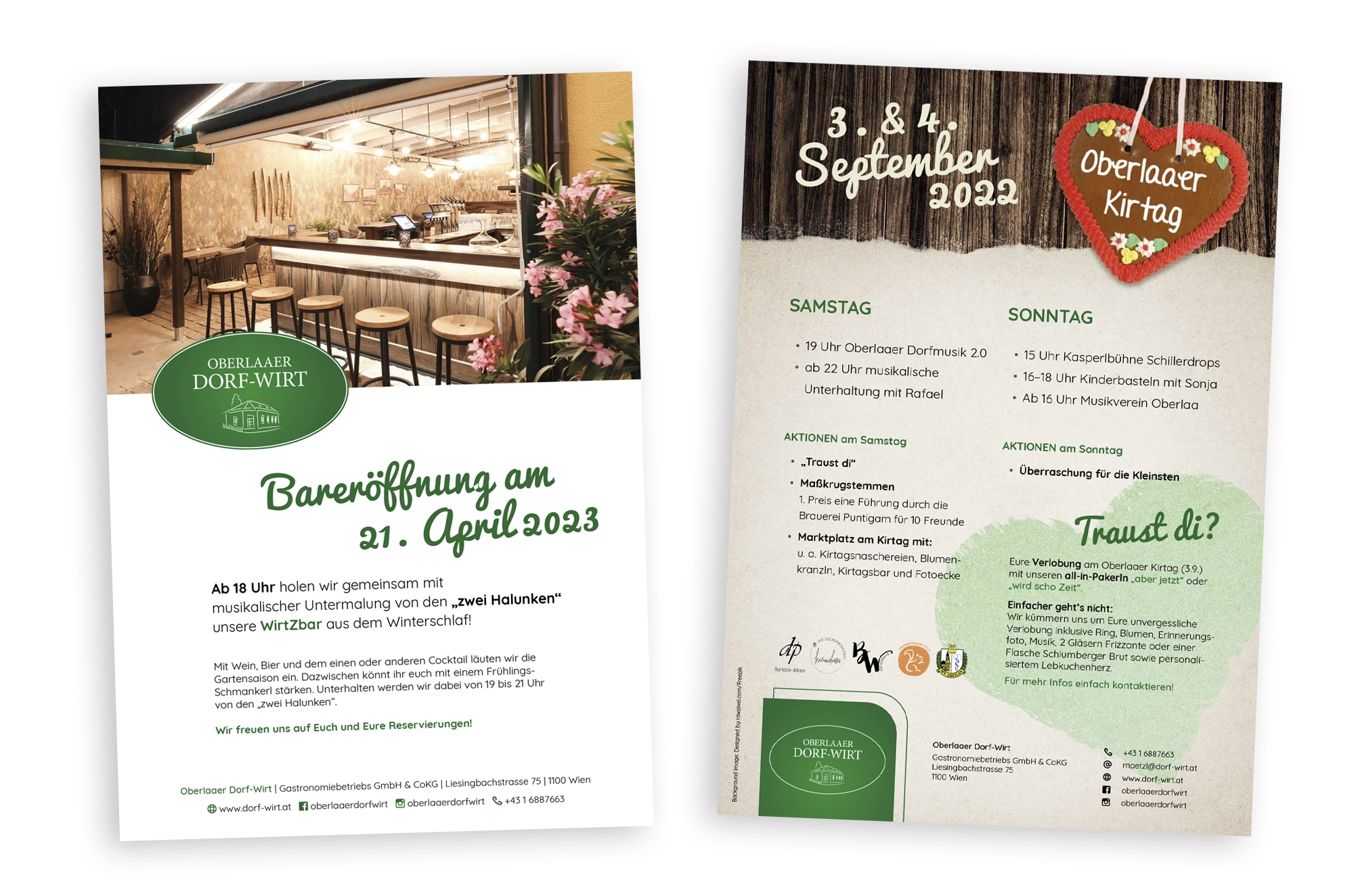 Portfolio: Oberlaaer Dorfwirt Plakate