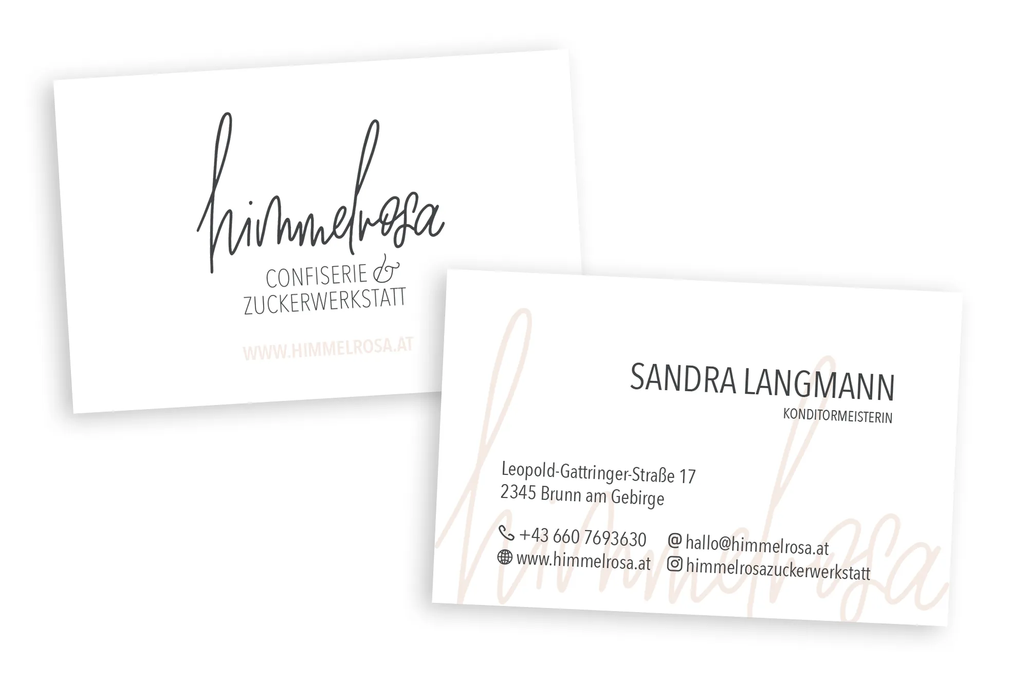 Portfolio: Himmelrosa Visitenkarten Portfolio: Himmelrosa Visitenkarten
