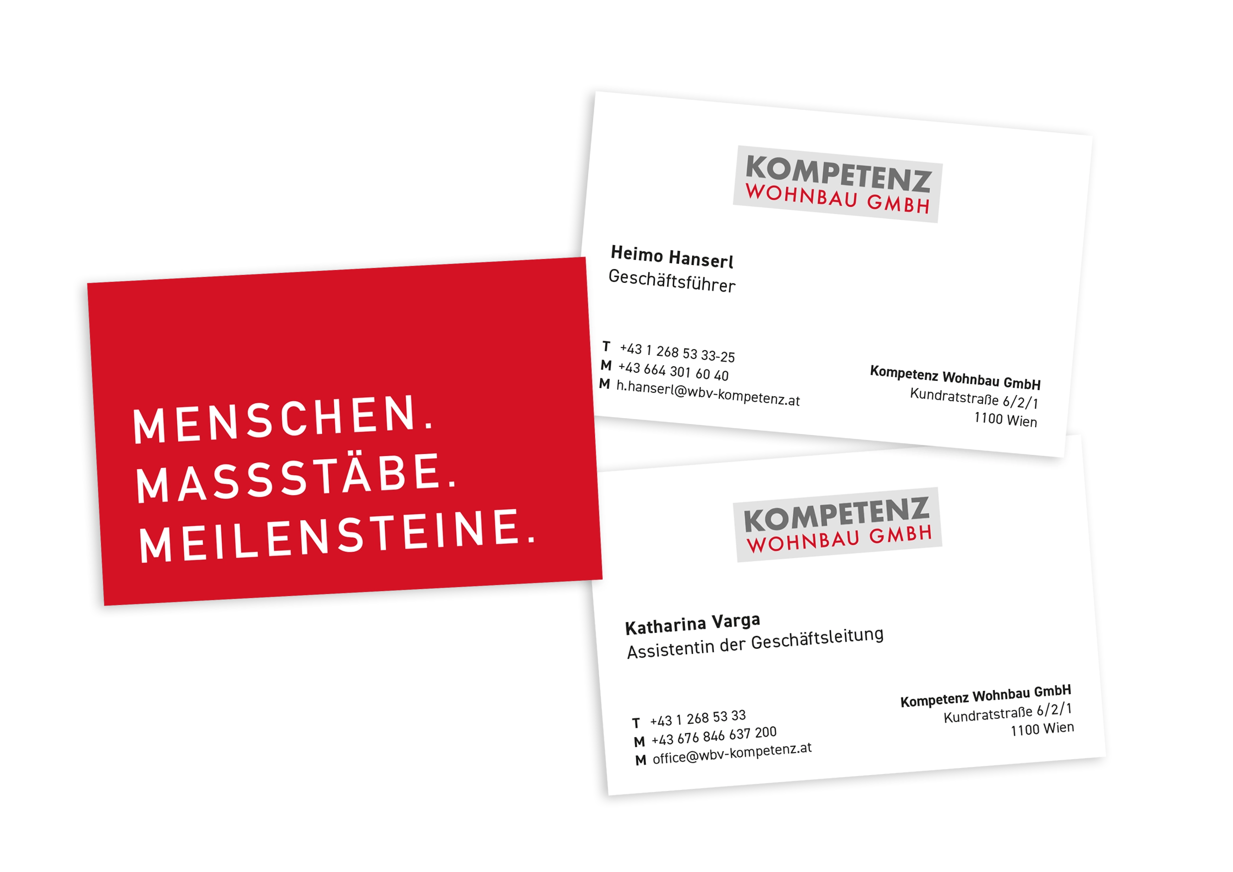 Portfolio: Kompetenz Wohnbau GmbH Visitenkarten Portfolio: Kompetenz Wohnbau GmbH Visitenkarten