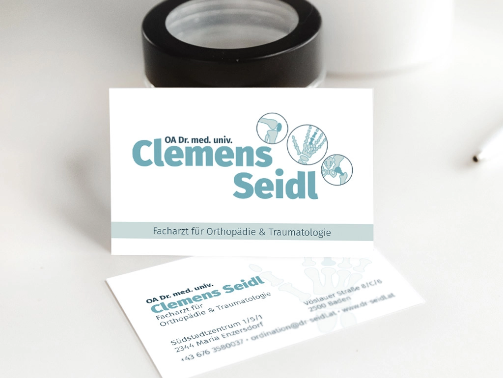 Portfolio: Orthopäde Dr. Clemens Seidl Visitenkarten Portfolio: Orthopäde Dr. Clemens Seidl Visitenkarten