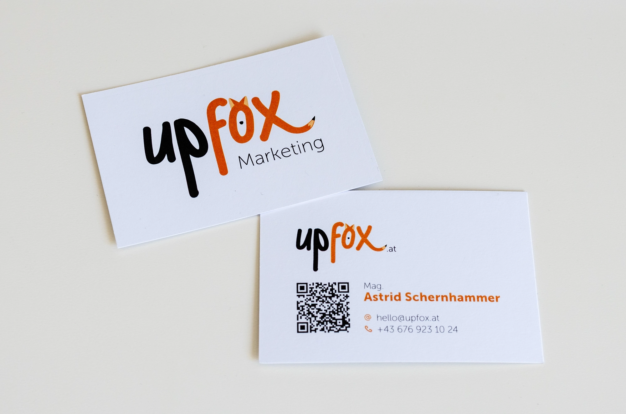 Portfolio: Upfox Marketing Visitenkarten Portfolio: Upfox Marketing Visitenkarten