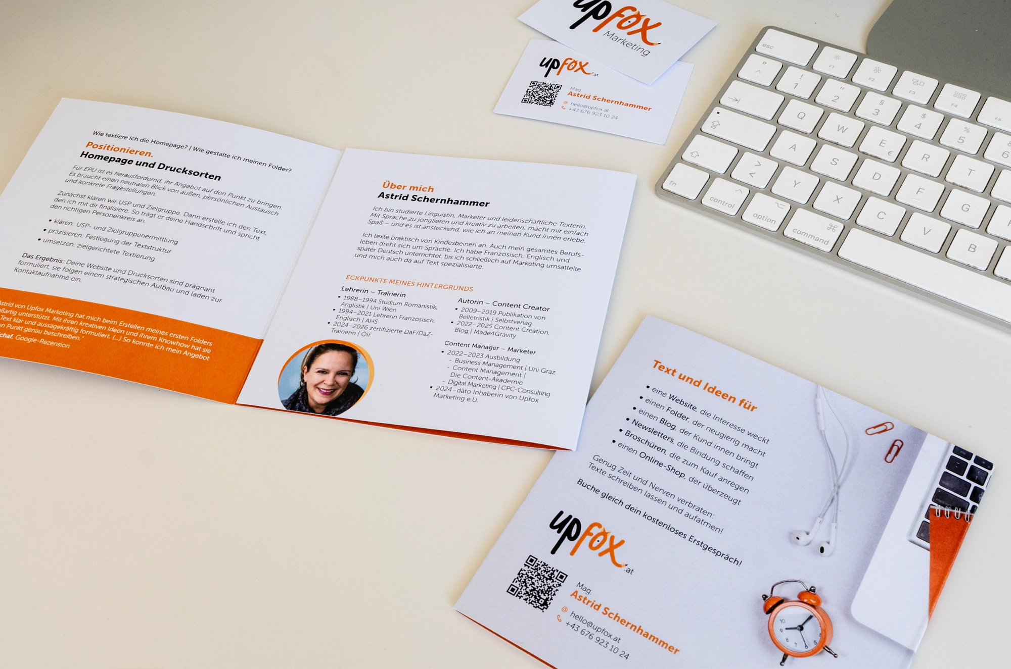 Portfolio: Upfox Marketing Folder Portfolio: Upfox Marketing Folder Rückseite