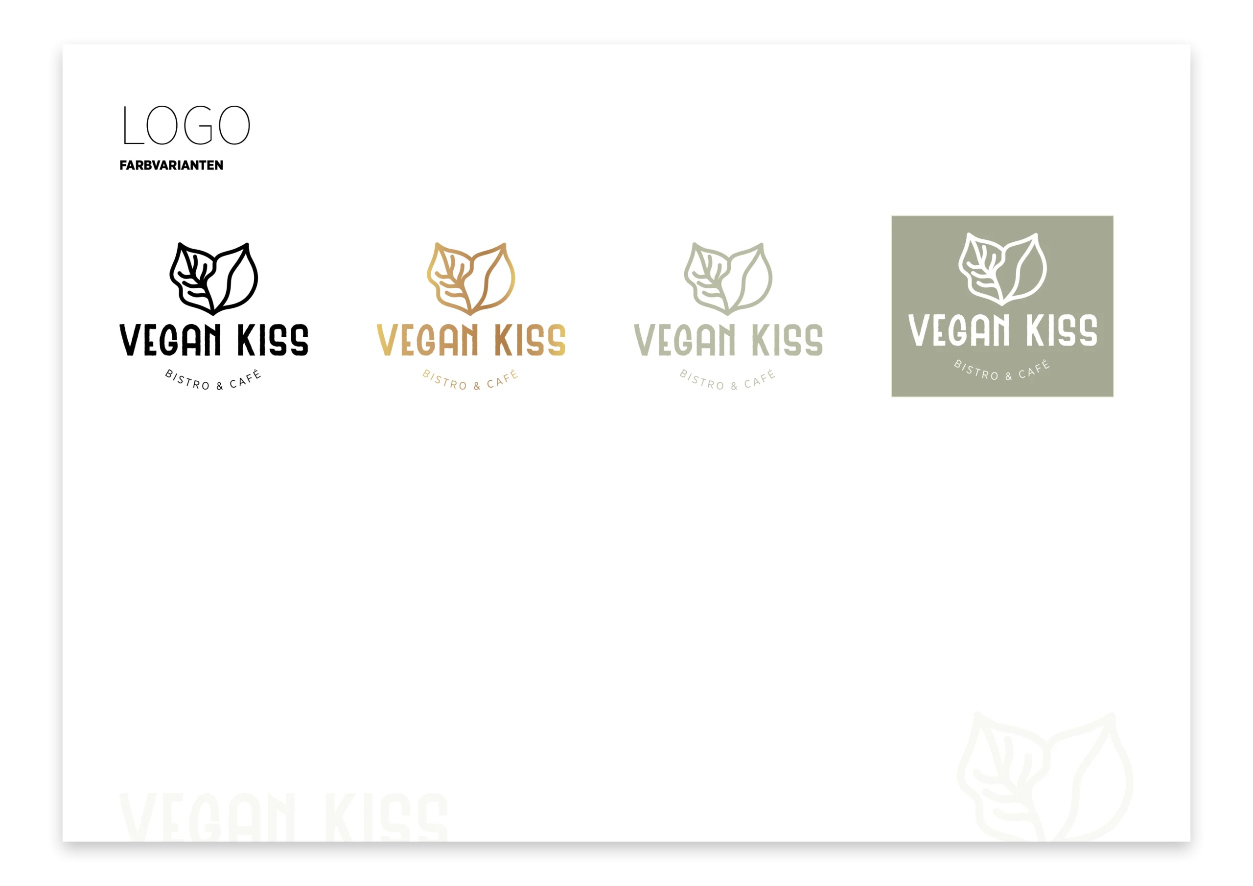 Portfolio: Vegan Kiss Logo in Anwendung Portfolio: Vegan Kiss Logo in Anwendung